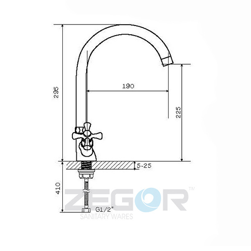 Смеситель для кухни ZEGOR | TROYA DTZ4-A827 — изображение 2
