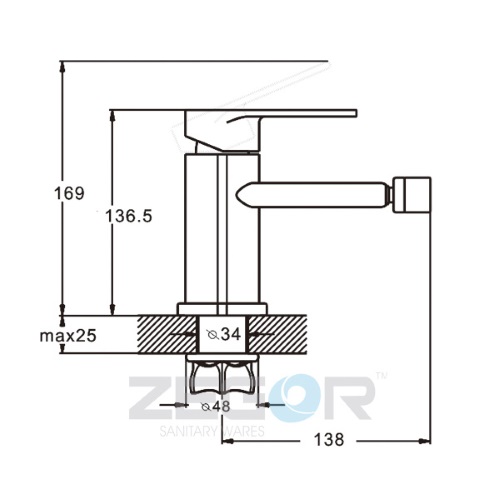 Смеситель для биде ZEGOR | TROYA LOB2-А128 — изображение 2