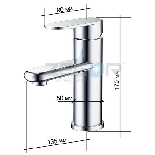 Смеситель для умывальника ZEGOR | TROYA LOB1-A128 — изображение 2