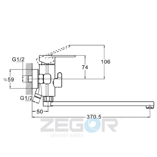 Смеситель для ванны ZEGOR | TROYA LOB7-A128 — изображение 2