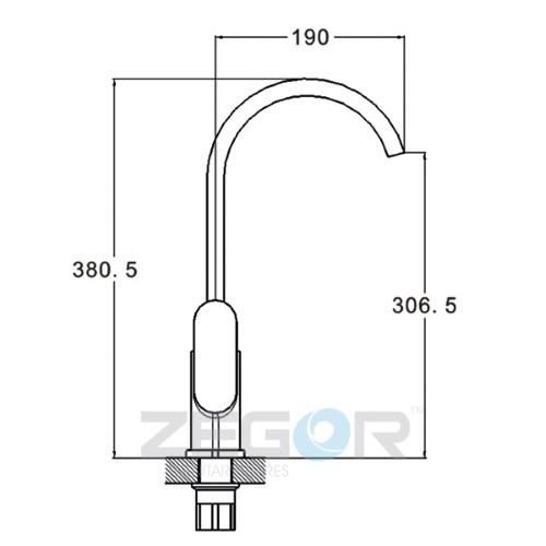 Смеситель для кухни ZEGOR | TROYA LOB4-A128 — изображение 2