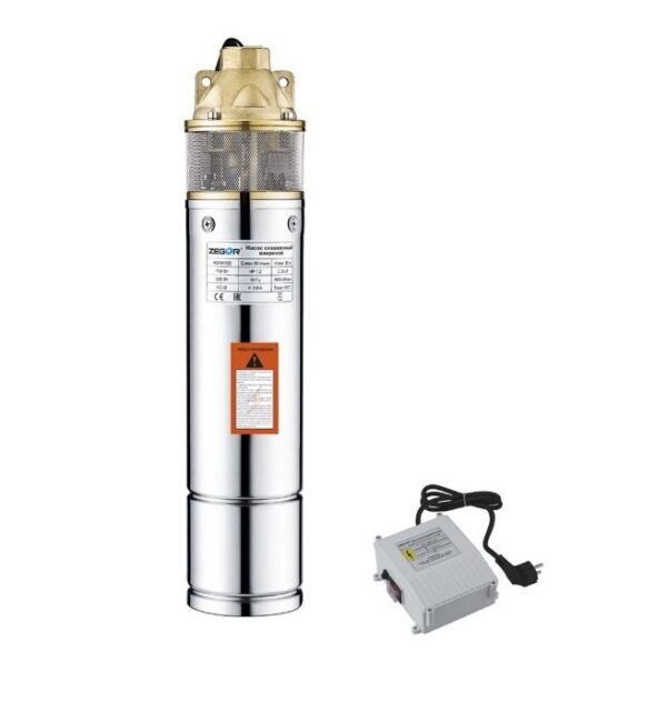 Погружной вихревой насос Zegor 1.1kw H100м Q2.9м?/ч кабель 20м с пультом управления (4SKM150-20M)