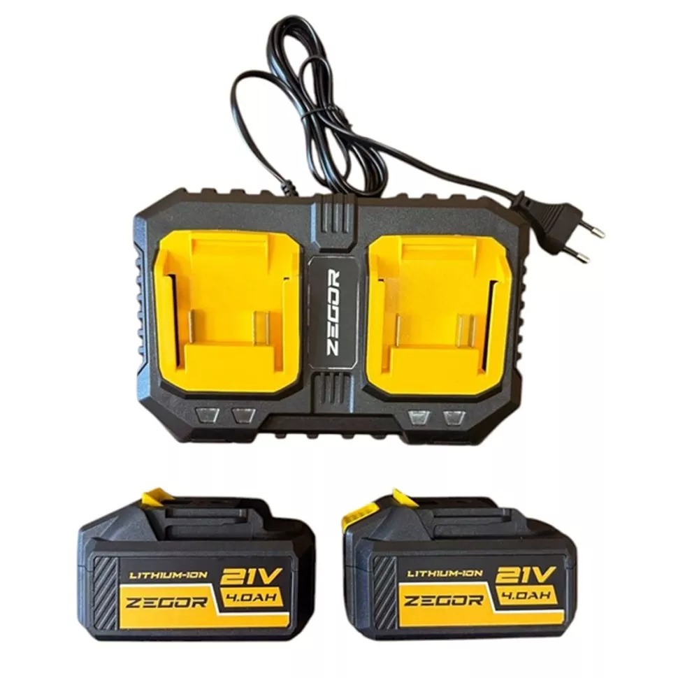 Пила цепная аккумуляторная ZEGOR CSPB-21BL-16W 2*(21 V, 4 Ач) (шина 400мм) в коробке (Серия PROFESSIONAL) — изображение 4